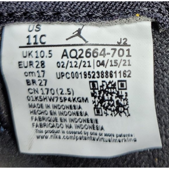 Air Jordan 1 Retro High 'Pollen' (TD / PS) AQ2664-701 - Picture 9 of 10